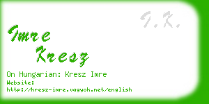 imre kresz business card